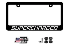 Supercharged License Plate Frame - JDM KDM Plate Cover Racing 