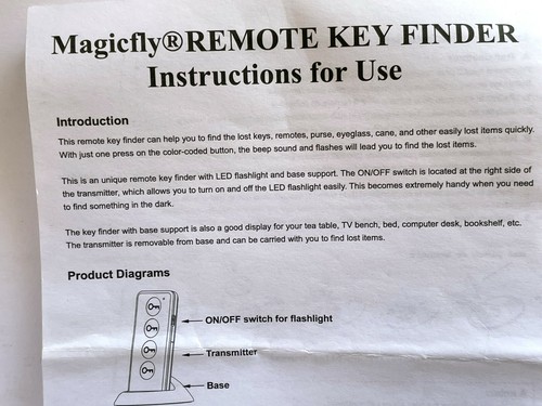 Key Finder RF Item Locator with 1 Transmitter and 4 Receivers 130ft Range - Picture 6 of 9