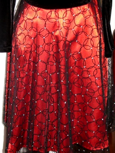 Amy's Closet Girls Black Velvet Red Beaded Special Holiday Portrait Size 16 EUC - Picture 8 of 18