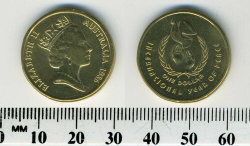 Australia 1986 - 1 Dollar Coin (International Year of Peace) - #2 - Picture 1 of 5