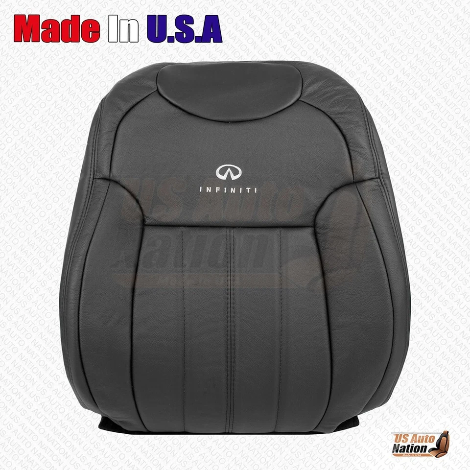 Cubierta de cuero negra para Infiniti FX35 FX37 FX50 2009 2010 2011 parte inferior/parte superior del conductor Foto 3 de 4