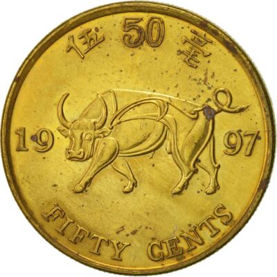 Hong Kong | 50 Cents Coin | Ox | Km:74 | 1997 | eBay