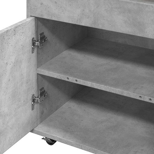 vidaXL Barwagen Betongrau 60x39,5x89 cm Bauholz - Bild 7 von 9