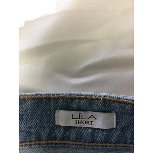 Sofia Women's Jean Shorts Lila Style Size 6 Mid Rise Side Gusset Light Wash - Picture 8 of 13