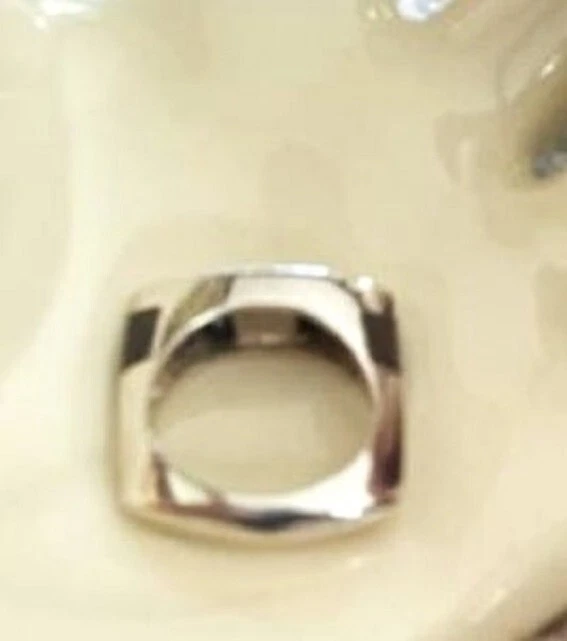 MODERN SLEEK ABALONE MINIMALIST INLAY STERLING SILVER Ring SIZE 6.5 NEW - Image 2 of 2