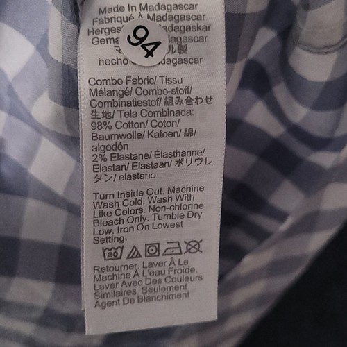 J Crew Button Down Shirt Mens 2XL Classic Fit Gray Check Long Sleeve Flex Washed - Picture 9 of 14