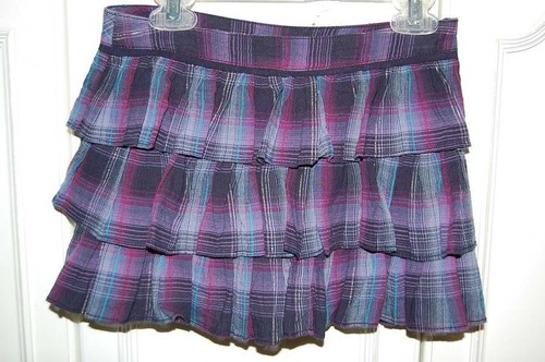 NWT GAP Kids Magenta Cupcake Shirt & Navy Plaid Ruffle Skirt 6 7 School Outfit - Picture 4 of 4