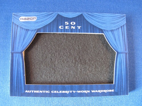 2010 Razor Entertainment Jumbo Relic Card 50 Cent Rapper Worn Wardrobe G-Unit - Picture 1 of 2