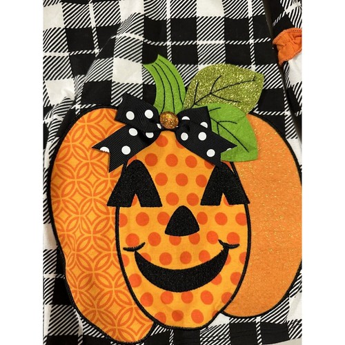Emily Rose Halloween Pumpkin Outfit- Black & White Checkered w Ruffles - sz8 NWT - Picture 3 of 9