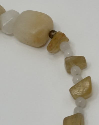 Vintage Natural Stone Necklace. Citrine Baroque Pearl Necklace. Beautiful. - Picture 11 of 16