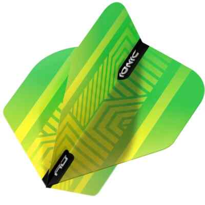 Red Dragon Flights, Green & Yellow Hardcore Ionic, Standard, 1 Set = 3 Stk