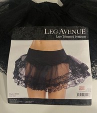 Lace Trimmed Petticoat Skirt Tulle Underskirt Dress Slip Halloween