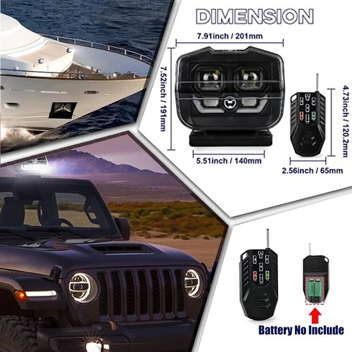 50W LED FERNBEDIENUNG MARINE BOOT AUTO LKW SUCHSCHEINWERFER WIRELESS SPOTLIGHT - Bild 6 von 12