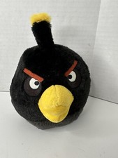 Angry Birds Black Bomber 6  Plush Stuffed Animal 2010