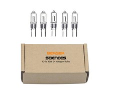 5 - Pack Extended-Life 6V 30W Microscope Halogen Bulb G4 T3 JC Replaces Philips