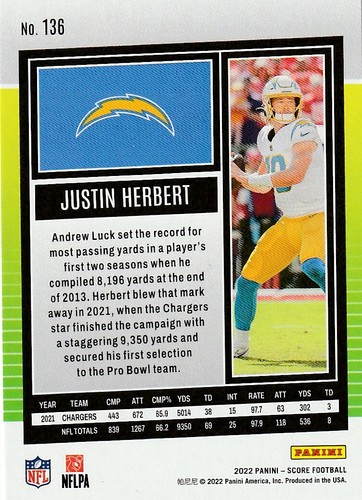 2022 Panini Score Football - Pick Your Player - Free U.S. Shipping - Picture 75 of 233