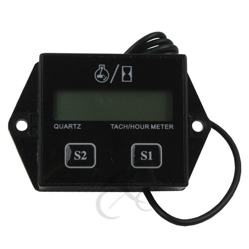 Digital Tach Hour Meter Tachometer Gauge Fit For 2 Stroke & 4 stroke Gas Engines