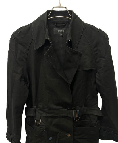 Gabardina Gucci IT 42 mujer negra vintage - Imagen 7 de 13