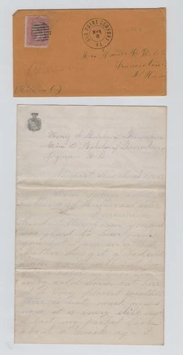 CIVIL WAR LETTER - 13th NH Infantry - Negroes, British Steamboats Bring Weapons!