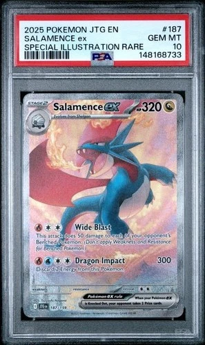PSA 10 Salamence EX 187/159 Pokemon Journey Together Special Illustration Rare