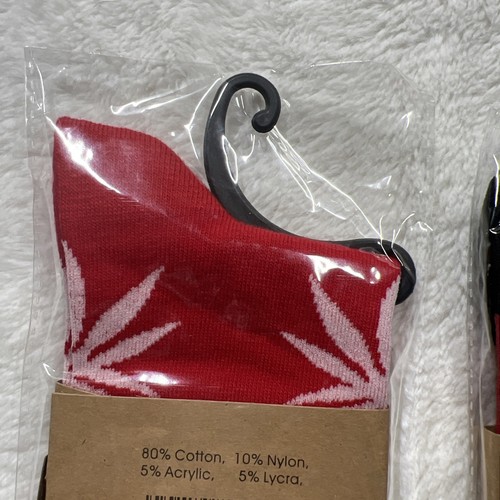 HUF Plantlife Marijuana Weed Crew Socks One Size Lot X3 Athletic Skateboard New - Picture 12 of 14