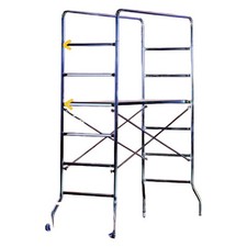 MINI PONTEGGIO TRABATTELLO SCALA IN ACCIAIO ZINC. SUPERTRIO MARCHETTI H.2,18 MT