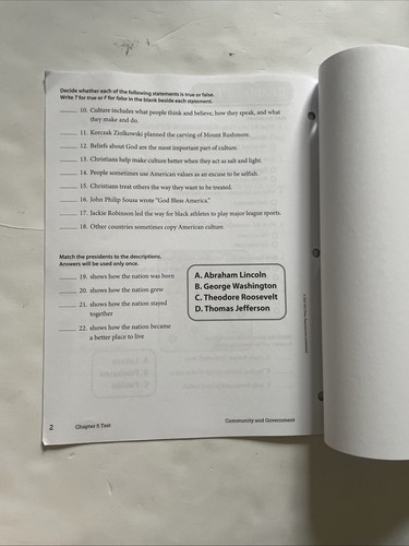 BJU Presse - Heritage Studies 2 Assessments 4. Auflage - Gemeinderegierung - Bild 7 von 10