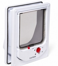 Cat Mate 4-Way-Locking Electromagnetic Cat Flap 254 Collar Activated White NiB