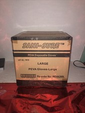 Sani-Sure PEVA  Large Gloves Disposable Latex-Free  Case NEW PEVA200L