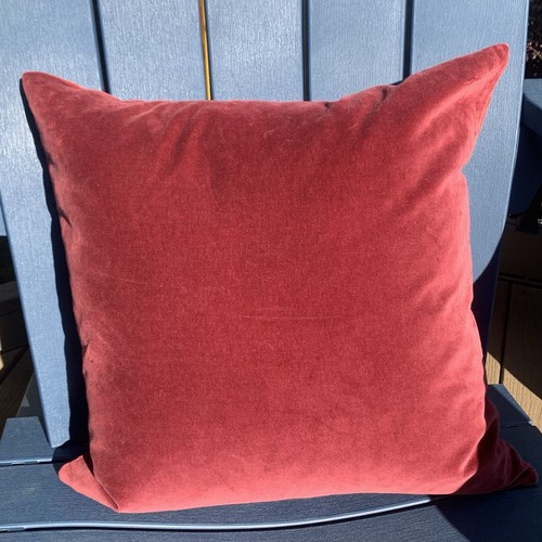 2 Pottery Barn Dekokissen rot Samt jakobinisch Blumen 18x18" INKLUSIVE Einlagen - Bild 20 von 24