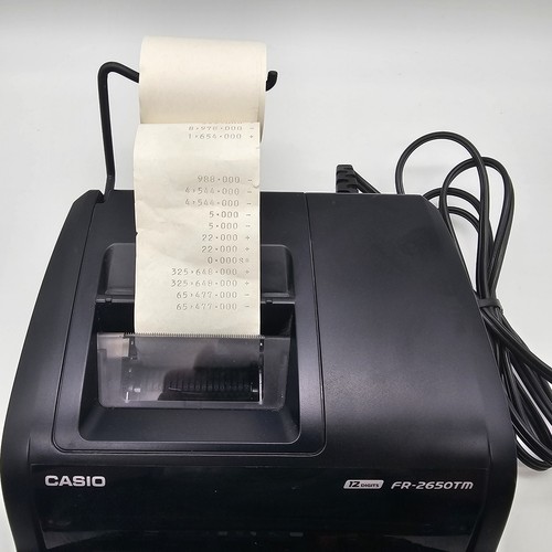 Casio FR-2650TM Tax 12 Digit 2-Color Printing Calculator Adding Machine - WORKS! - Picture 4 of 12