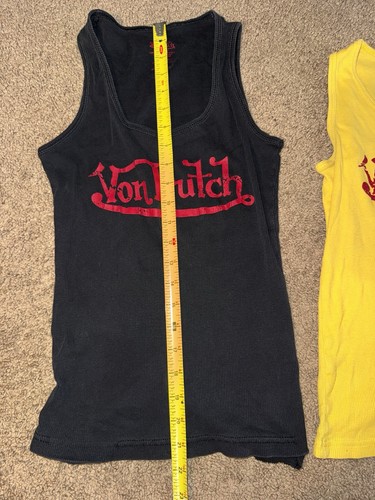 Vintage Y2K Womens VON DUTCH Ribbed Tank Top Lot* Size SMALL EXTRA SMALL* Read! - Picture 6 of 11