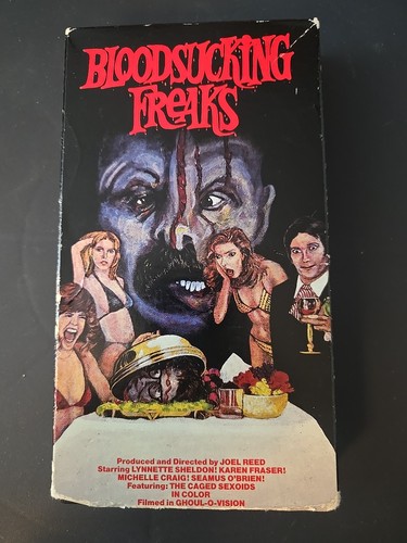 BLOODSUCKING FREAKS VHS 1984 VESTRON VIDEO UNRATED MACABRE GORY SICK HORROR