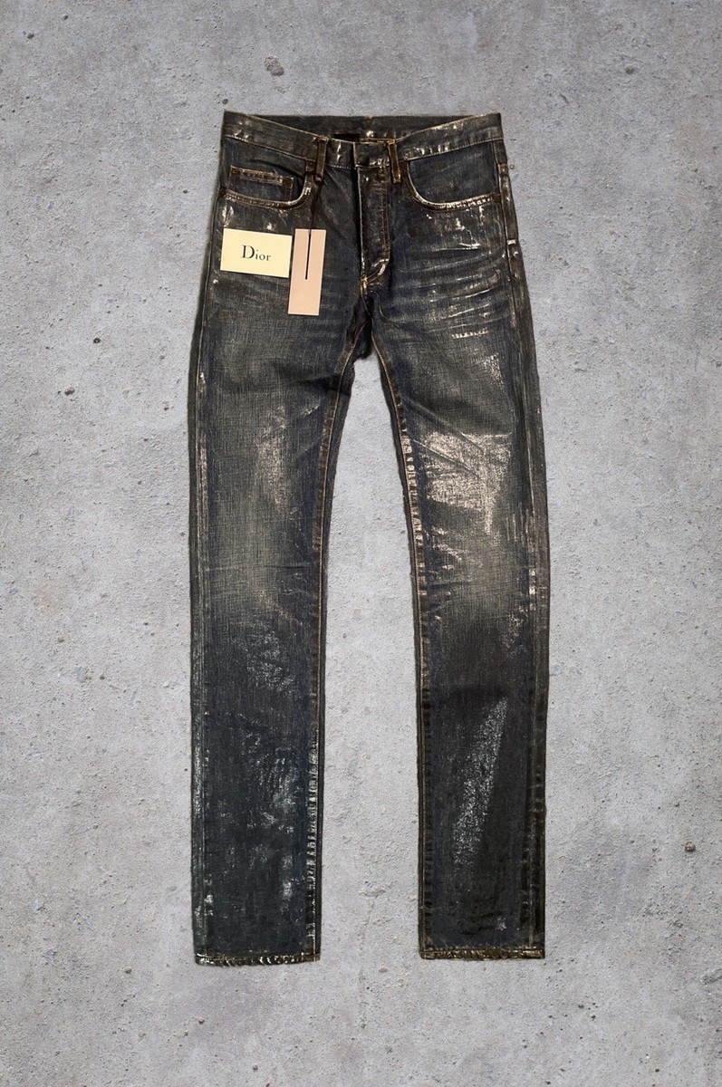 Dior homme AW06 Luster Waxed Clawmark Jeans | eBay