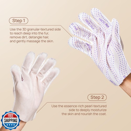 HICC PET Dog Bath Wipes Cleaning Deodorizing, Remove Dirt, Nourish Fur and El - Bild 4 von 5