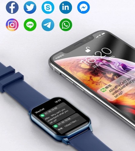 Smartwatch Damen Herren mit Telefonfunktion Armbanduhr für iPhone Samsung Huawei - Zdjęcie 10 z 11