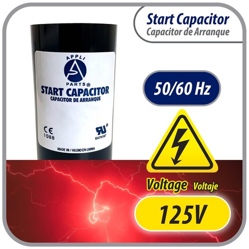 Condensador de arranque del motor Appli Parts 130-156 Mfd (microfaradios) uF 110-125VAC universo - Imagen 3 de 8