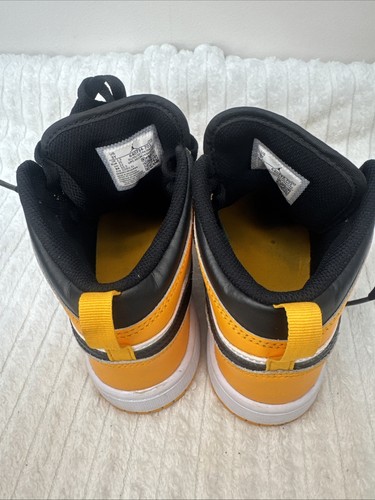 Nike Air Jordan Kids 1 Mid Taxi 640734-701  Size UK2.5 EU35 VGC - Picture 17 of 22