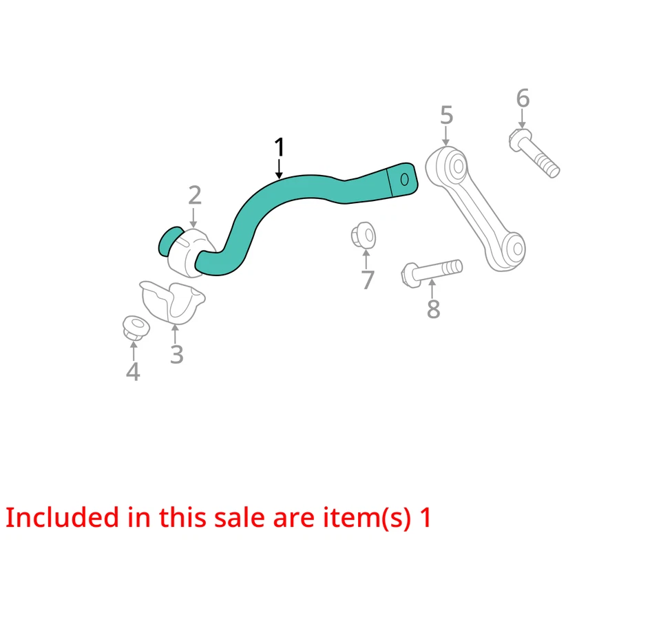 Audi SQ5 2016 AWD barra estabilizadora delantera OEM 63 k millas - LKQ413837394 Foto 4 de 4