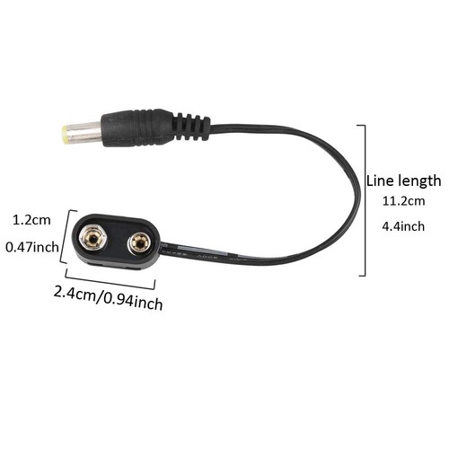 Cable de alimentación convertidor de clip de batería Mr.Power 9V conector a presión 2,1 mm 5,5 mm Plu... - Imagen 4 de 6