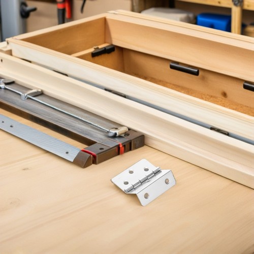  10 Stück dreifache Stoßscharniere: Metall 6 Loch Schranktürbeschlag - Möbel - Bild 8 von 12