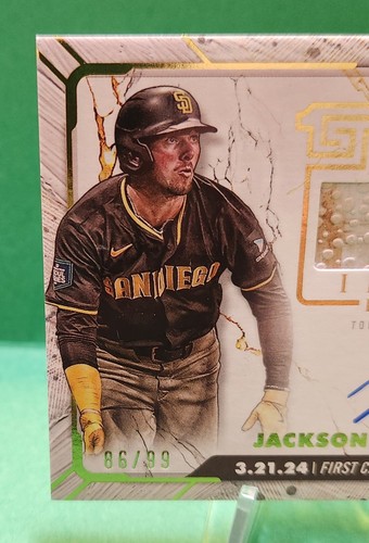 2024 Topps Inception First Milestones Auto Relic /99 Jackson Merrill First Hit - Picture 3 of 4