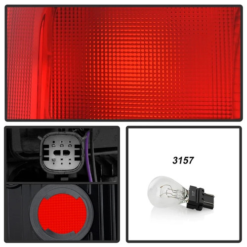 Luz trasera de humo roja tipo halógeno derecha para Ford Expedition Timberline 2022-2024 - Imagen 5 de 6