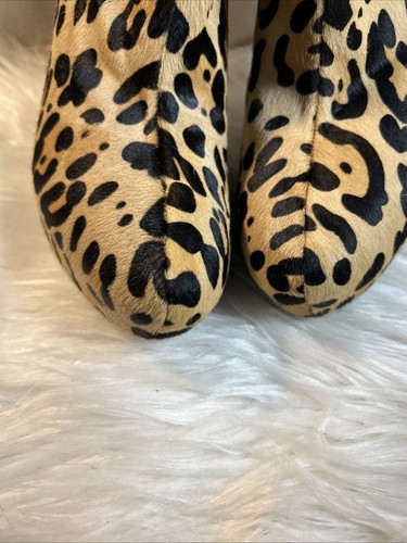 Womens Boots Sz 8 Leopard Real Cowhide Fur Ultra High Ret$300. Alejandra G - Picture 9 of 14