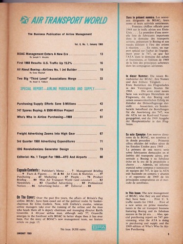 Air Transport World Mag Lot 1968-69 | IATA BOAC NACA National Aviation - Bild 5 von 11
