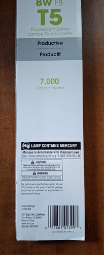 Feit Electric 8 W T5 12 in. L Fluorescent Bulb Cool White Linear 4100 K 1 pk - Picture 4 of 10