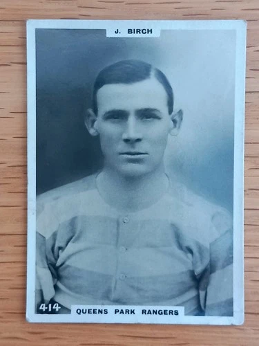 Pinnace Football LF Size Black Oval Back  Card J Birch Queens Park Rangers.