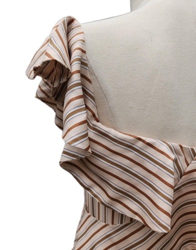 ZIMMERMANN Painted Hearts Dress SIZE 1 AU 10 Striped Silk Flutter Sleeve EUC - Picture 10 of 15