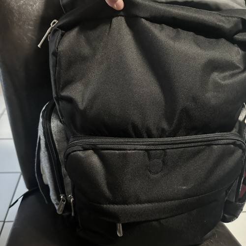 New Eddie Bauer Cascade Backpack Diaper Bag - Black/Gray - 13 Pockets Spacious - Picture 3 of 8