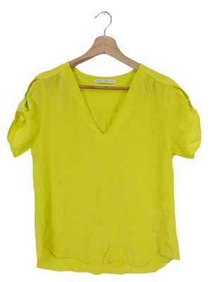 AMANDA UPRICHARD Kurzarm-Bluse Damen Bluse Gr. DE 38 blassgelb Casual-Look